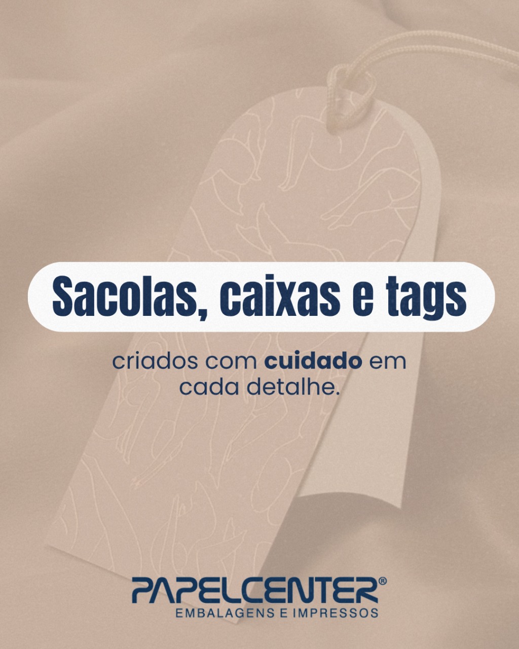 Sacola de papel kraft sustentável